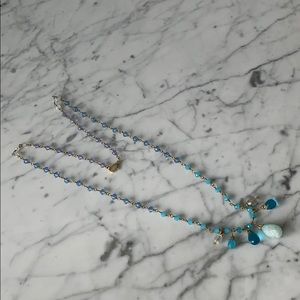 Shaded blue crystal necklace